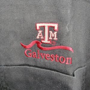 Jonathan Corey Full Button Texas A&M Galveston Black Short Sleeve - Size XL